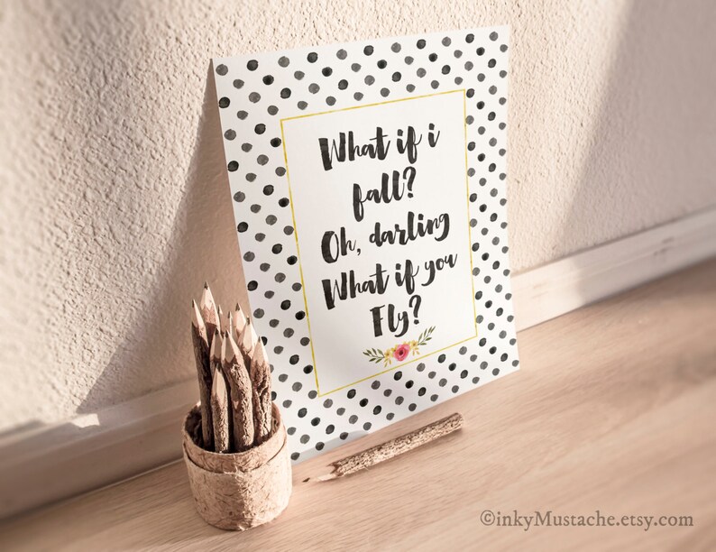 What If I Fall Oh My Darling but What If You Fly Wall Etsy