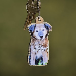 Pet Memorial Keychain. Dog Keychain. Photo Keychain. In loving memory. Personalized Photo Keychain.   Custom Pet Keychain. Dog lover gifts.