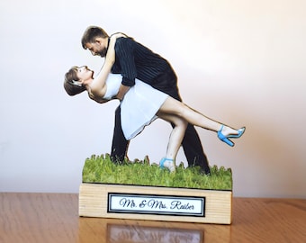 Custom Photo Wood Cutout Statue, Personalized Valentine's Day Gift
