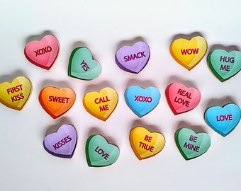 Conversation Heart Decorations: Valentine's Day Decor, Set of 16