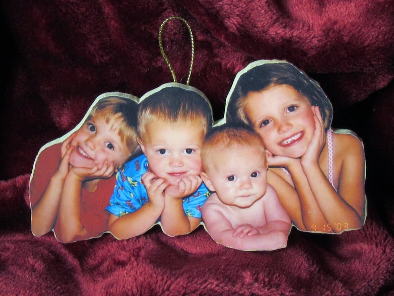 Personalized Photo Keychains Personalized Father/'s Day Gifts Gift for dad. Children/'s artwork display Personalized Photo Ornaments