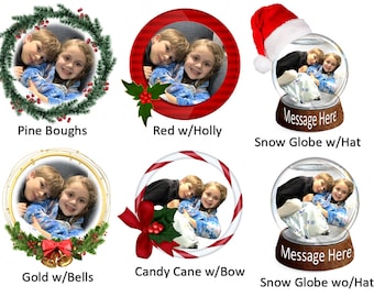 Personalized Photo Christmas Ornament: Custom Keepsake, Magnet or Keychain