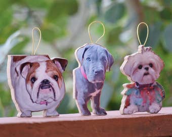 Personalized Dog Photo Christmas Ornament: Custom Pet Keepsake