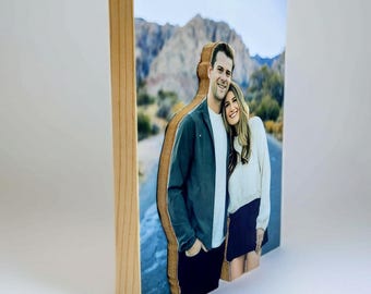Custom 3D Photo Display: Handcrafted Wood Keepsake