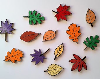 Autumn Leaf Ornaments: Finished Wood Fall Decor