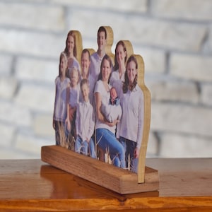 Exhibición de estatuas con fotografías personalizadas. Regalo con fotografías personalizado. Exhibición de fotografías hecha a mano. Trofeo con placa deportiva personalizada. Mejor que una impresión en lienzo