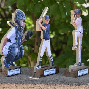 Baseball Trophy.Personalized Sport Trophy. Personalized Photo Statue. Custom Sports Plaque. Personalized Picture Display.  Award PlaqueStatu
