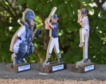 Baseball Trophy.Personalized Sport Trophy. Personalized Photo Statue. Custom Sports Plaque. Personalized Picture Display.  Award PlaqueStatu
