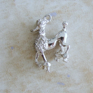 Fancy Poodle Dog Puppy Silver Plated Bracelet Charm