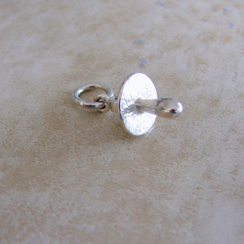 Baby Pacifier Binkie Newborn Child Sterling Silver Bracelet Charm