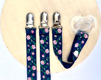 SALE - Dummy Clip | Pacifier Clips | Toy Clip - Floral