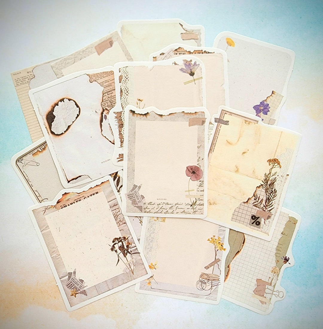 Collage Style Note Paper Ephemera for Journals Collage Scrapbook Cards ...