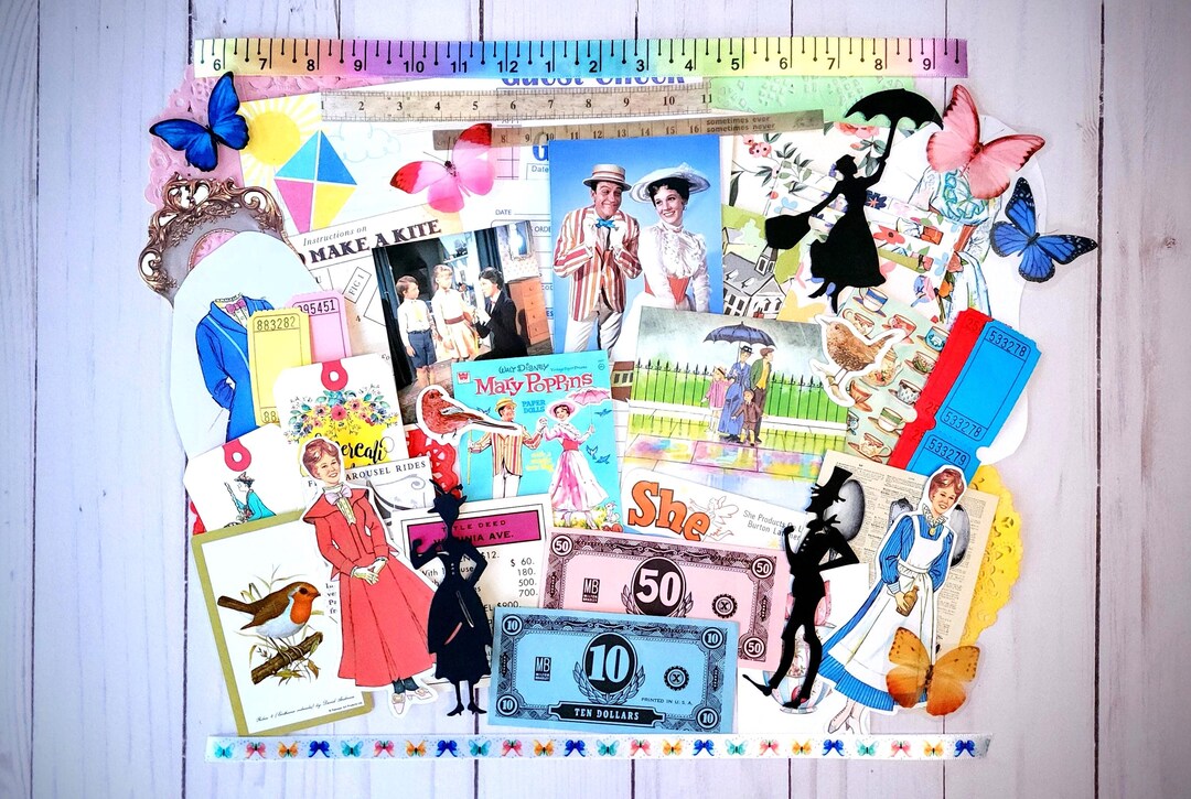 Mary Poppins Theme Ephemera Random Pack for Scrapbook Journal and Paper ...