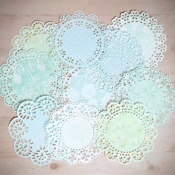 Blue Paper Doilies Etsy