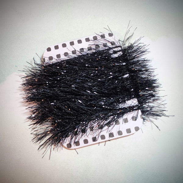 Black Eyelash Yarn Etsy