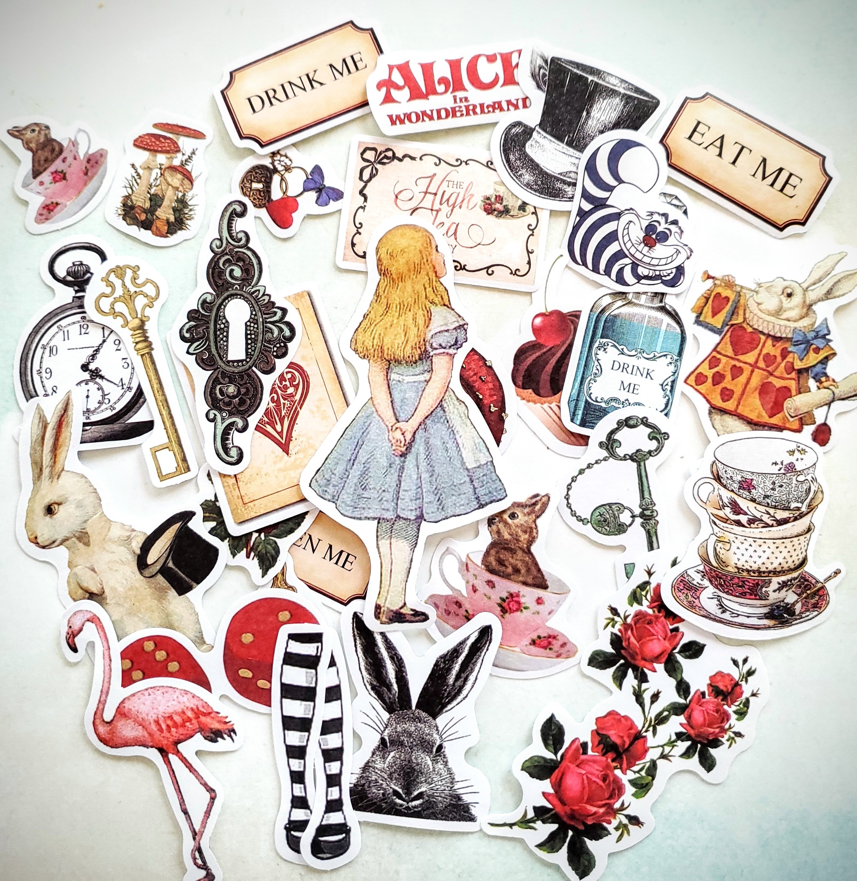 Alice in Wonderland Stickers for Planners Journals Scrapbooks Etsy