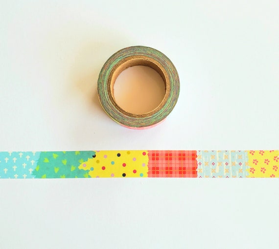 Quilt Multi Design Patch Washi Masking Tape, Planner Washi Tape, Junk Journal  Tape, Decorative Tape 