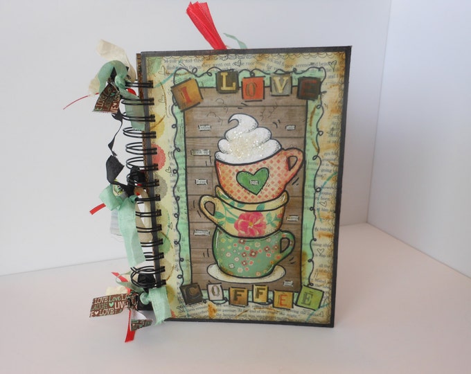 Junk Journal Coffee Theme Junk Journal Mixed Media Smash Etsy