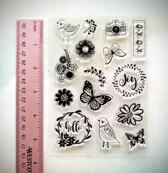 Deco Art Mini Rubber Stamps: Nature - 15pc Deco Art Mini Rubber Stamps: Nature - 15pc