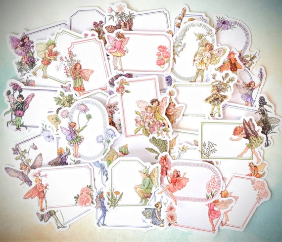 Flower Fairies Sticker Paper Labels for Journal Planner Scrapbook