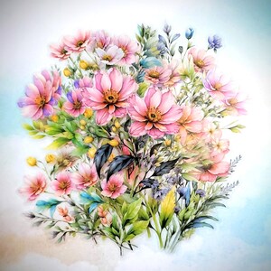 Large Clear Plastic Flowers Stickers in Pink Mauve with a bit of Purple  20 pcs for Scrapbook Journal and Paper Crafts