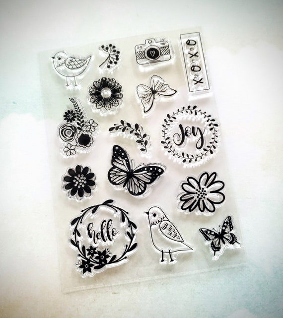 Deco Art Mini Rubber Stamps: Nature - 15pc Deco Art Mini Rubber Stamps: Nature - 15pc
