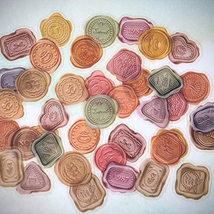 Transparent Faux Wax Seals Sticker Set 40 Pcs for Collage Envelopes and Paper Crafting, Stationery Supply, Office Supply
