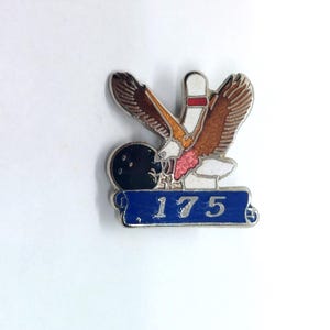 Bowling Game 175 Eagle Pin Lapel Enamel Collectible MAFCO