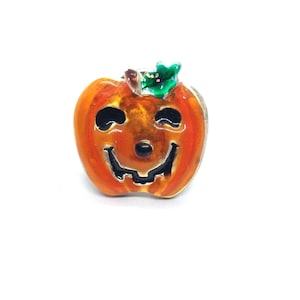 Jack O Lantern Pumpkin Pin AJMO Lapel Enamel Collectible Vintage Halloween