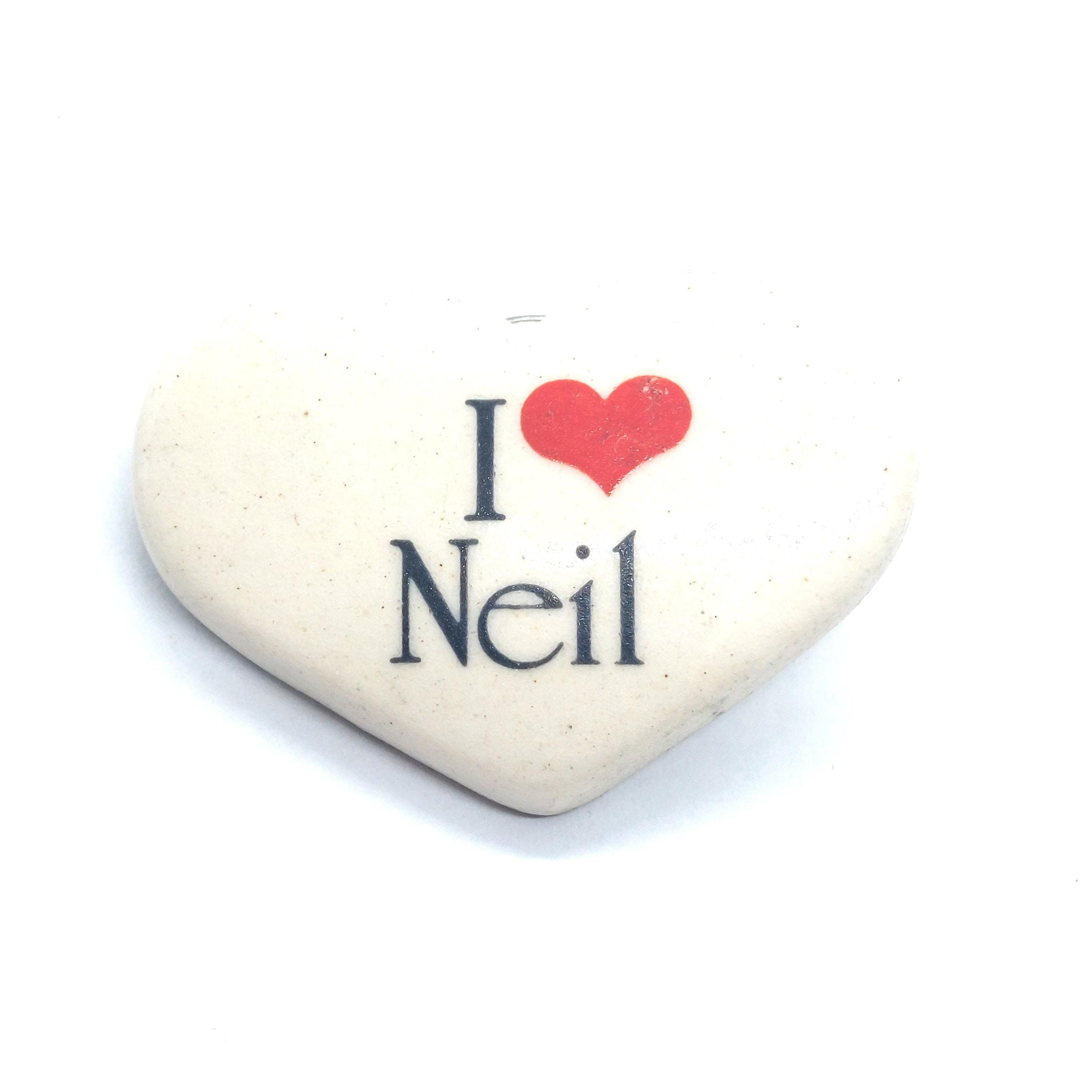 I Love (heart) Neil Pin Lapel Ceramic Collectible Vintage - Etsy