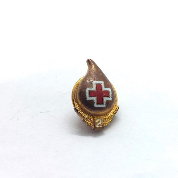 Blood Donor Gallon Donor 2 Pin Red Cross Donation Volunteer Recognition