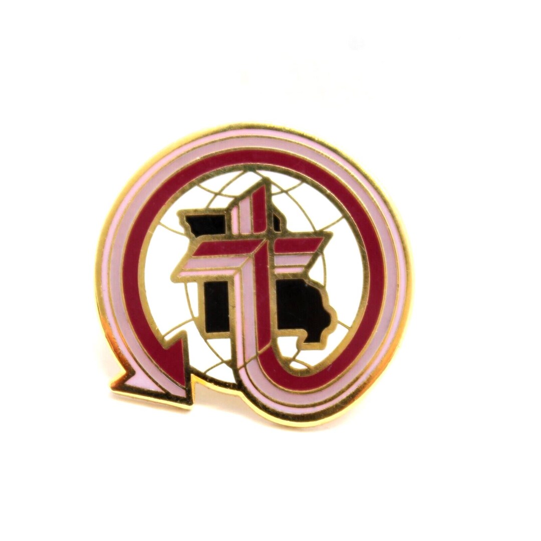 Missouri State Shape Cross Arrow Around the World Gold Tone Purple Pin ...