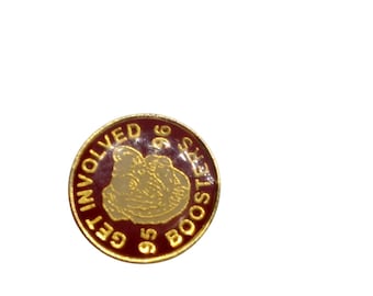 Get Involved 95-96 Boosters Pin Bulldogs Lapel Enamel Collectible