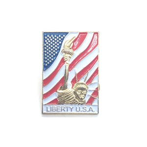 Statue of Liberty USA Flag Pin Lapel Enamel Collectible Vintage