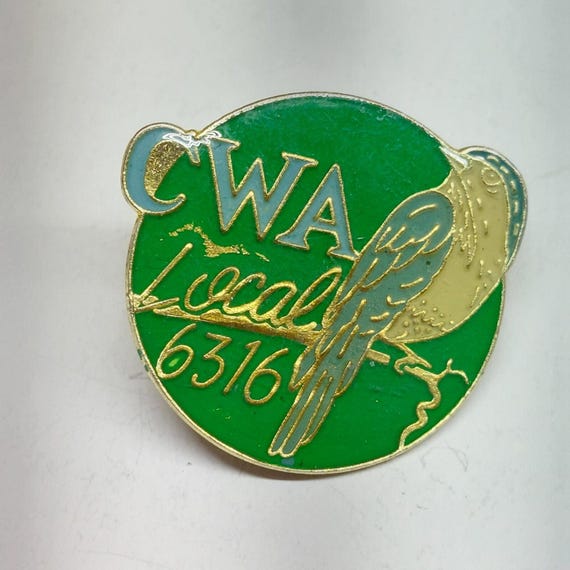 CWA Local 6316 Lapel Pin Pinback Vintage
