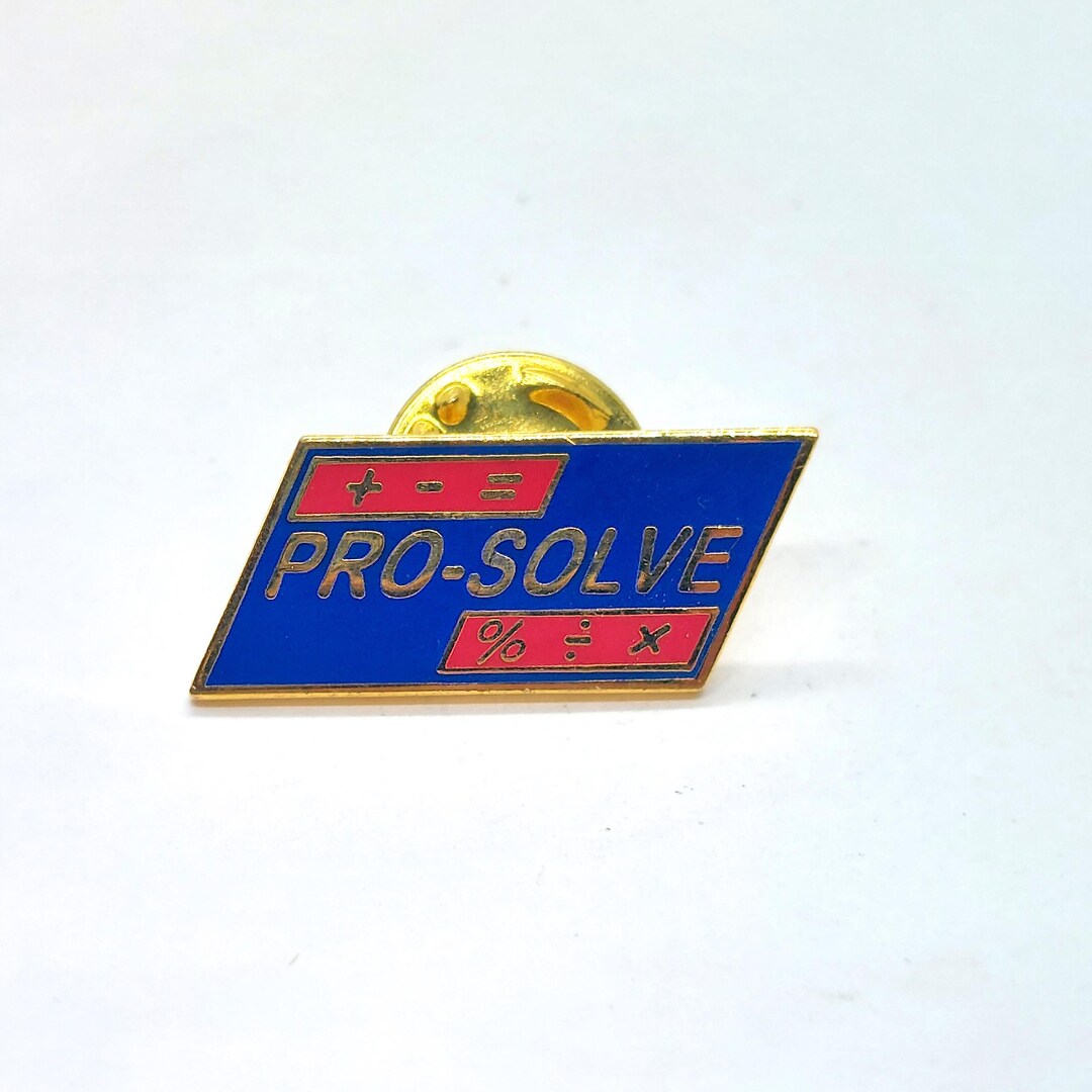 Amc Math Label Pin Vintage Pro Solve Math Symbols Enamel Lapel Pin Education School ...