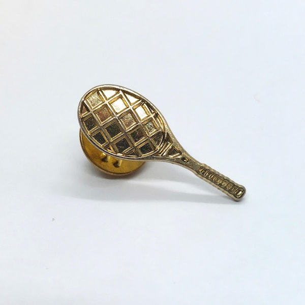 Pin's de sport de raquette de tennis vintage classique athlétique de collection, cadeau d'épinglette
