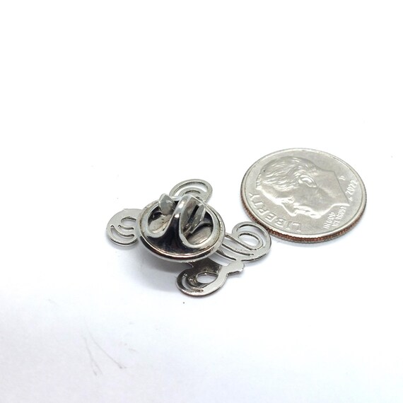 Monogram Letter K Pin Script Initial Jewelry Silv… - image 3