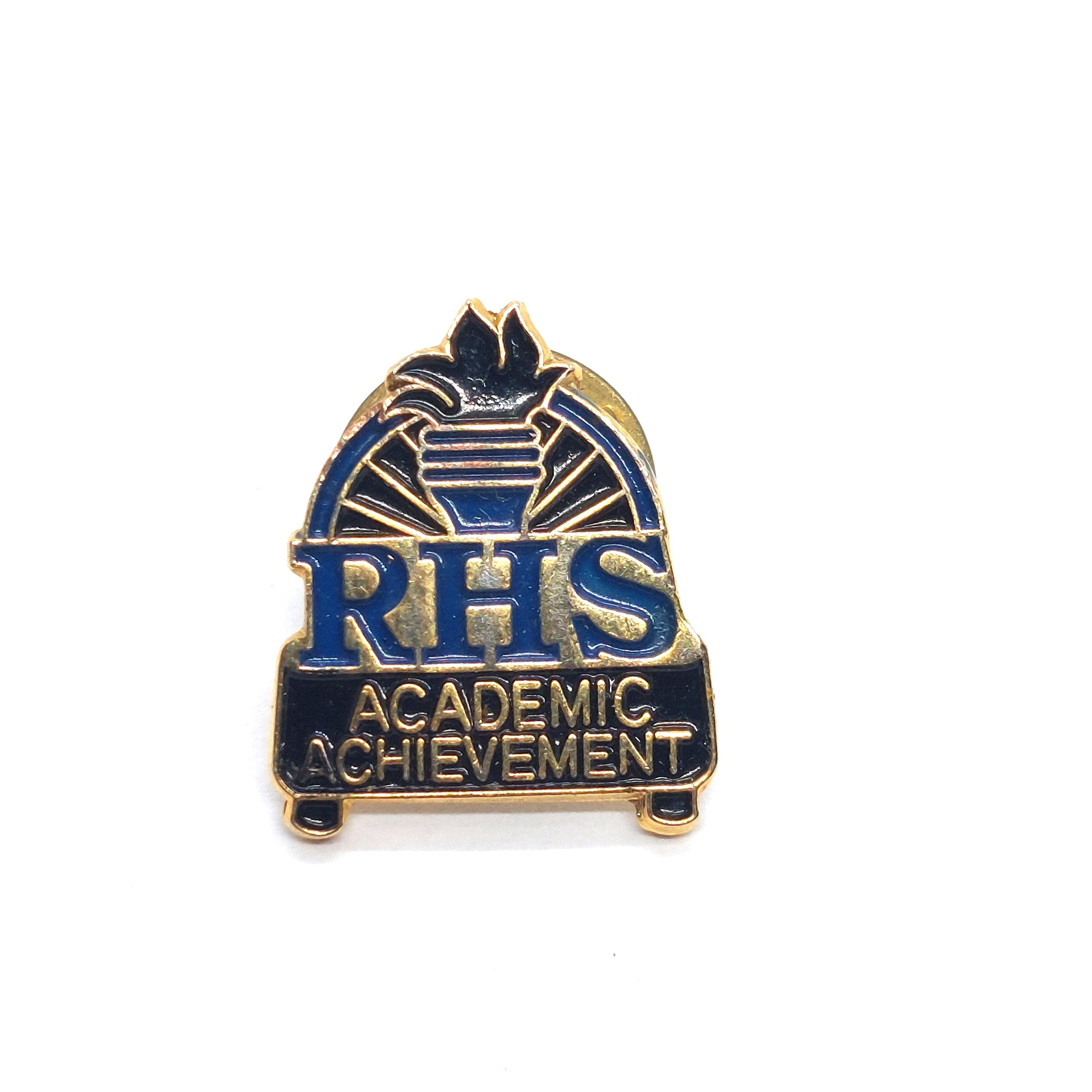 RHS Academic Achievement Award School Lapel Pin Torch Emblem Vintage - Etsy