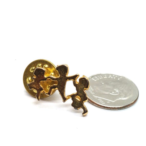 Children Holding Hands Friendship Pin Collectible Youth Group Community Gift VTG View 2