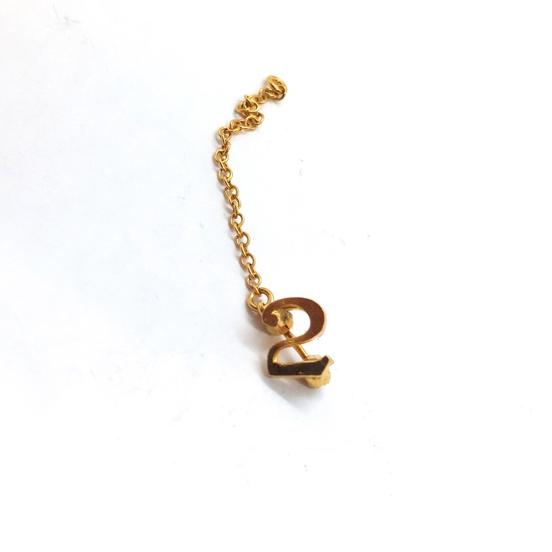Vintage Number Two 2 Year Service Award Chain Lapel Pin Milestone ...