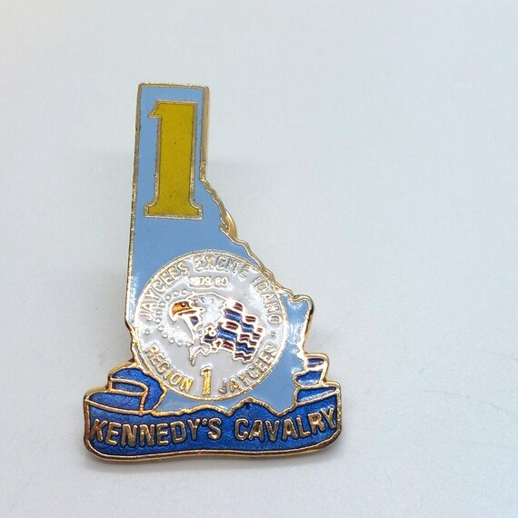 Jaycees Excite Idaho Region 1 Jaycees Kennedy's Cavalry Pin Lapel Enamel