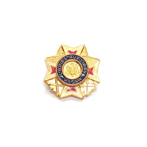 VFW Ladies Auxiliary Pin Lapel Enamel Collectible Vintage