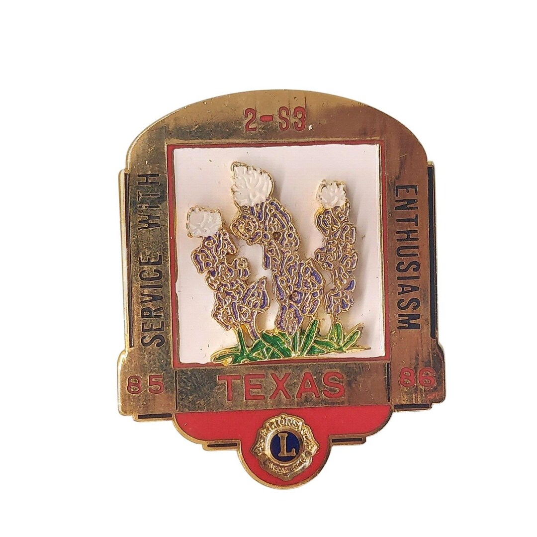 Lions Club International Texas 85-86 2-S3 Pin Lapel Enamel