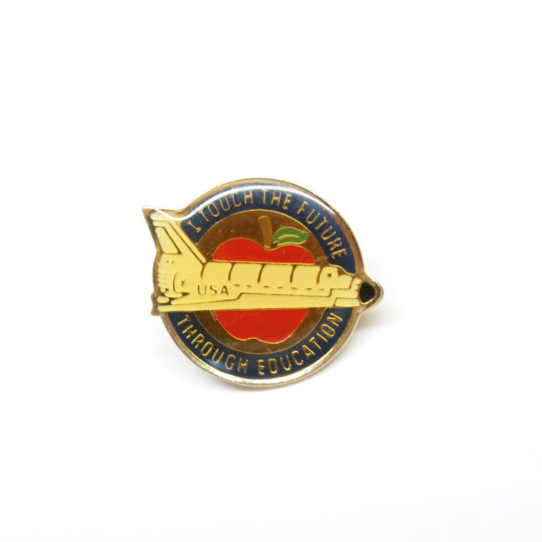 I Touch the Future Through Education Pin Lapel Enamel Collectible - Etsy