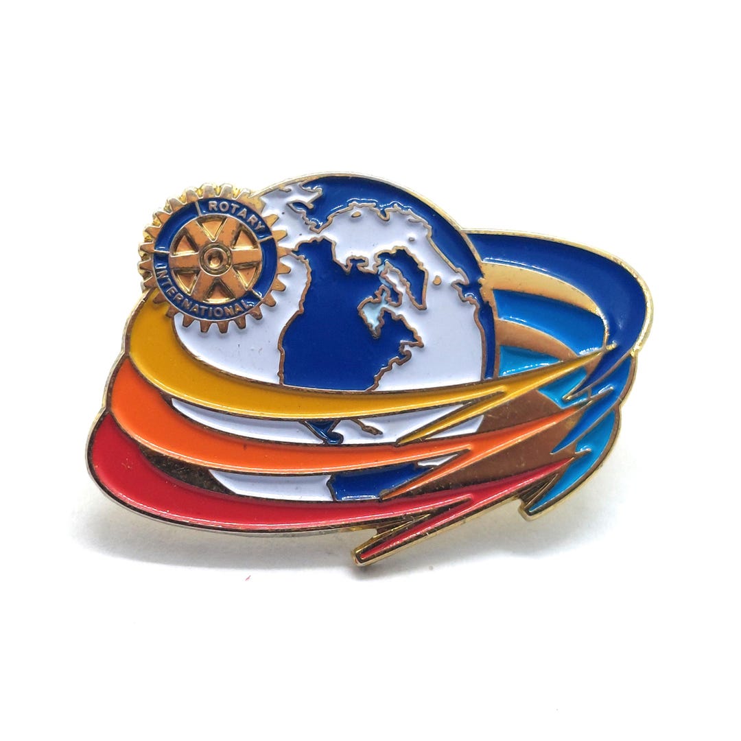 Organization Pin Rotary International Global Pin Vintage World Service Organization ...