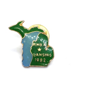 MWBA Lansing Michigan 1982 Pin Bowling Lapel Enamel Collectible