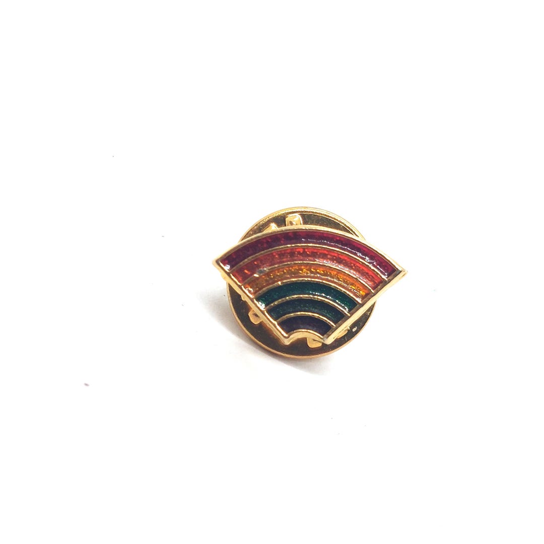 Rainbow Arc Pin Vibrant Multicolor Spectrum Pride Radiant Enamel ...