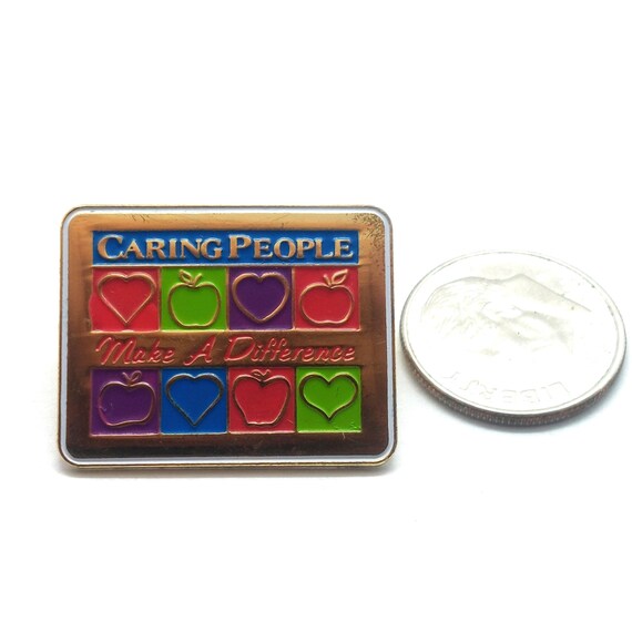 Caring People Make A Difference Pin Colorful Hear… - image 2