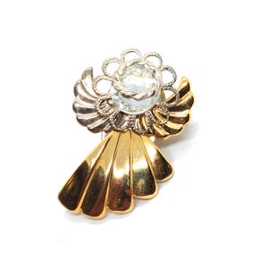 Guardian Angel Pin Lapel Gold and Silver Tone Collectible